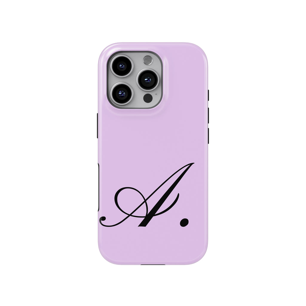 A Lavender Initial Baskılı Telefon Kılıfı