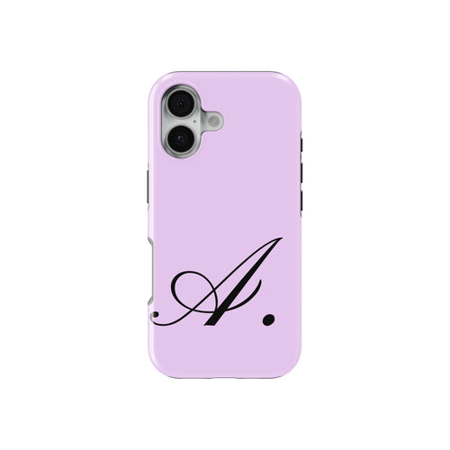 A Lavender Initial Baskılı Telefon Kılıfı