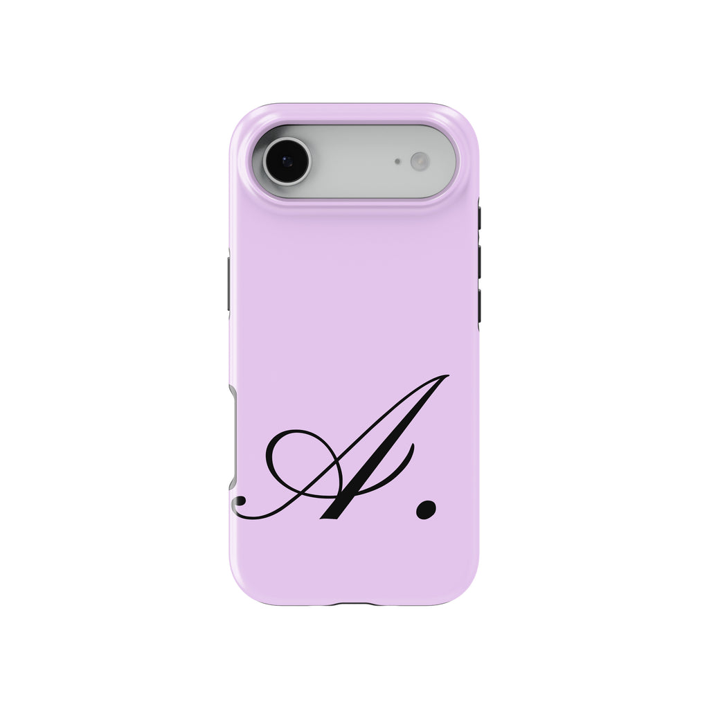 A Lavender Initial Baskılı Telefon Kılıfı