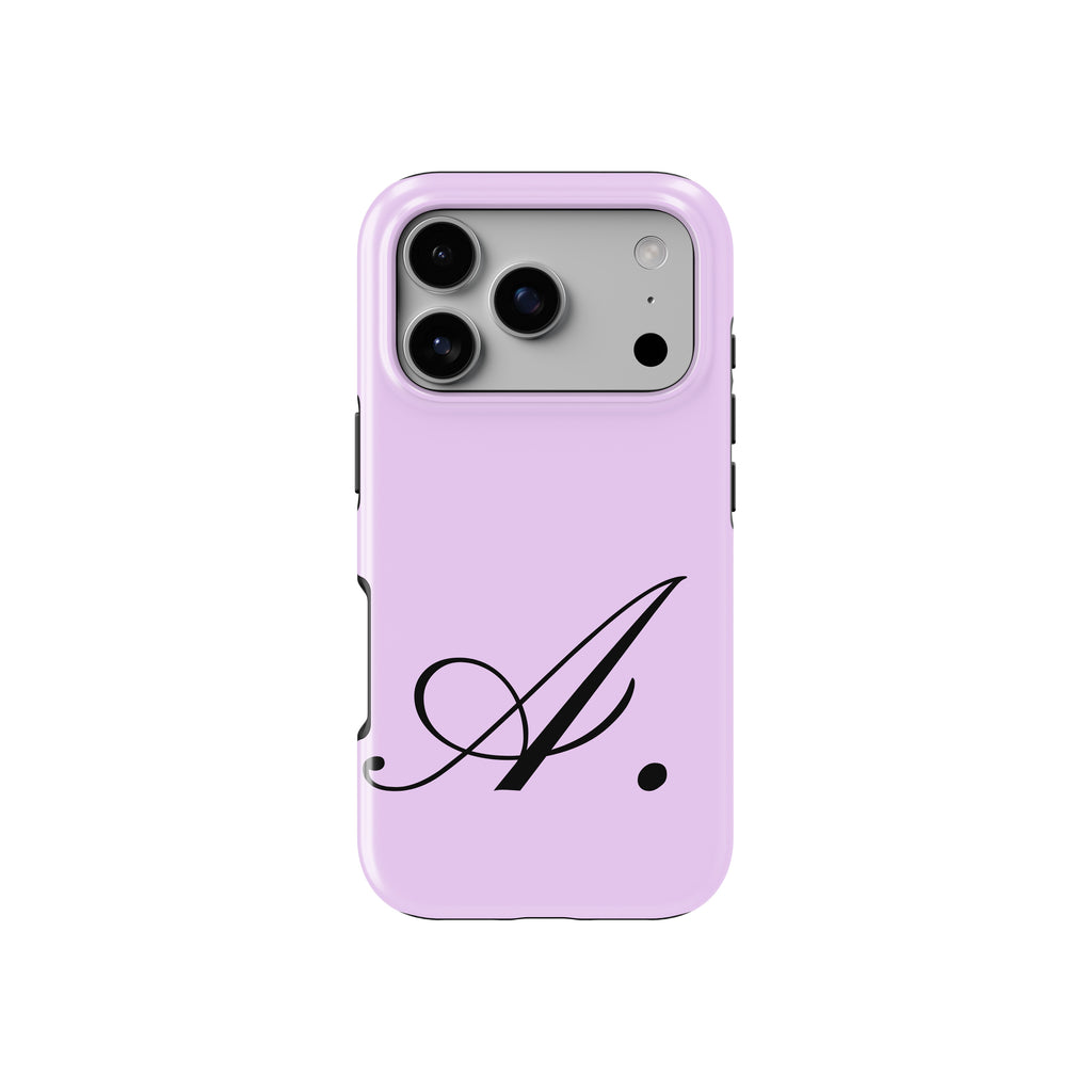 A Lavender Initial Baskılı Telefon Kılıfı
