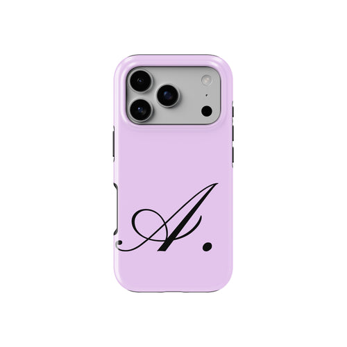 A Lavender Initial Baskılı Telefon Kılıfı