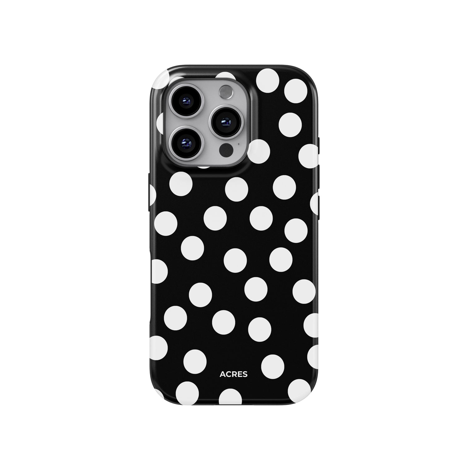 Black&White Polka Baskılı Telefon Kılıfı