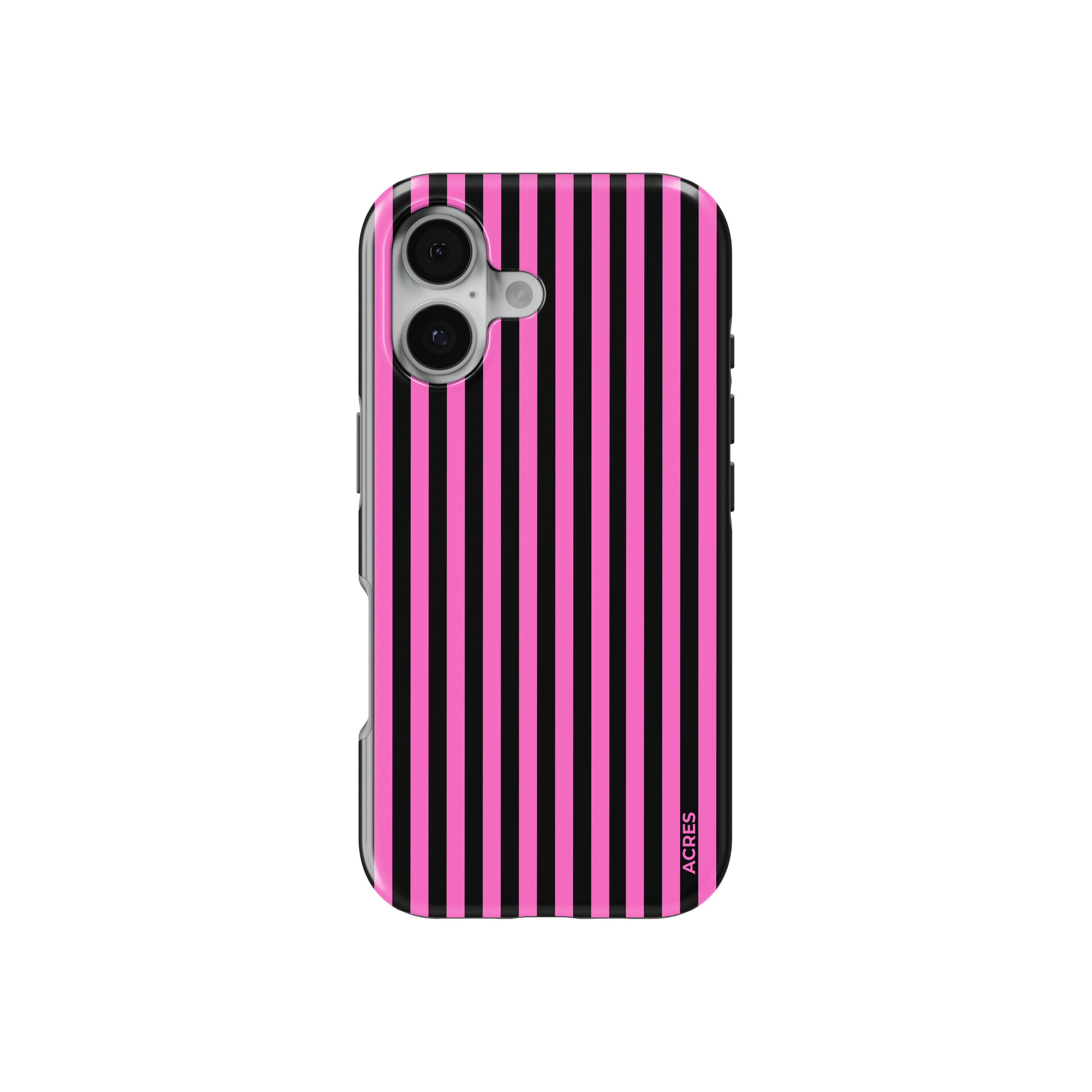 Black&Pink Stripes Baskılı Telefon Kılıfı