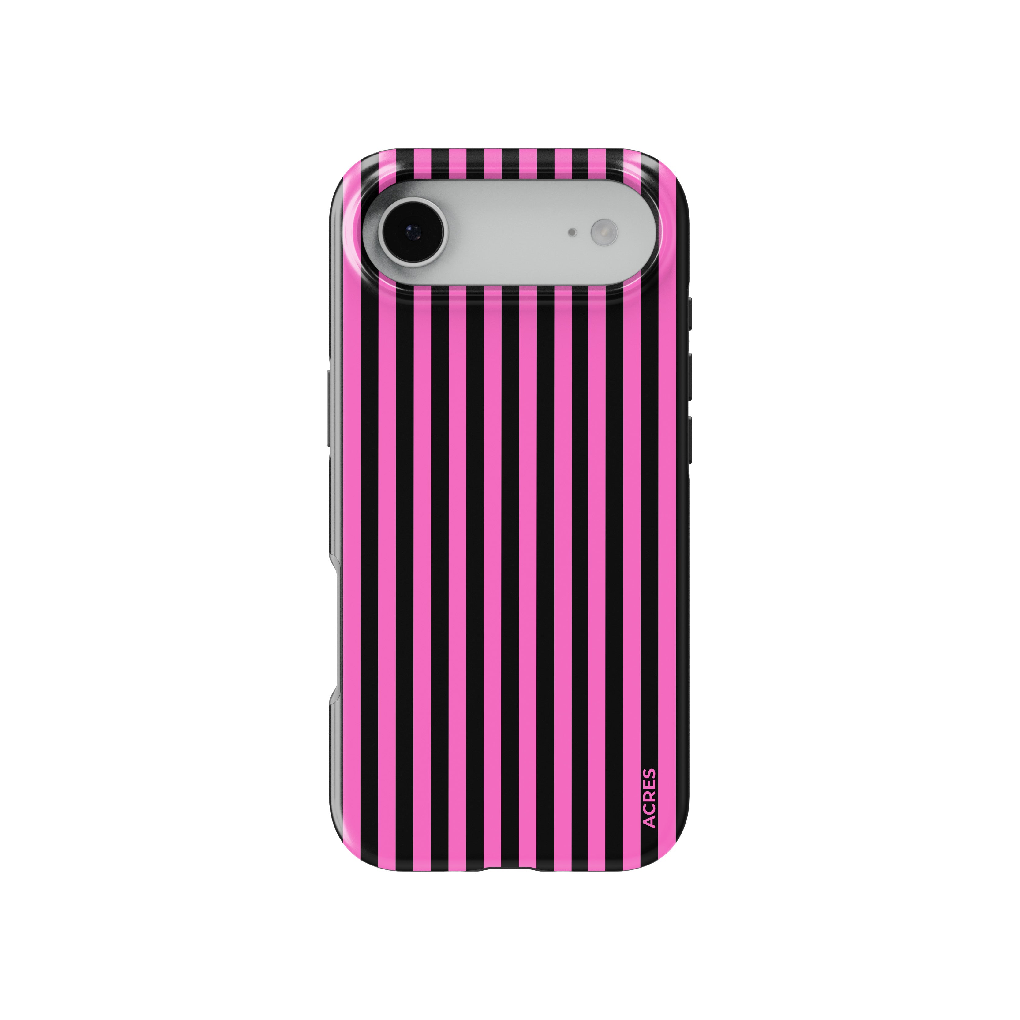 Black&Pink Stripes Baskılı Telefon Kılıfı