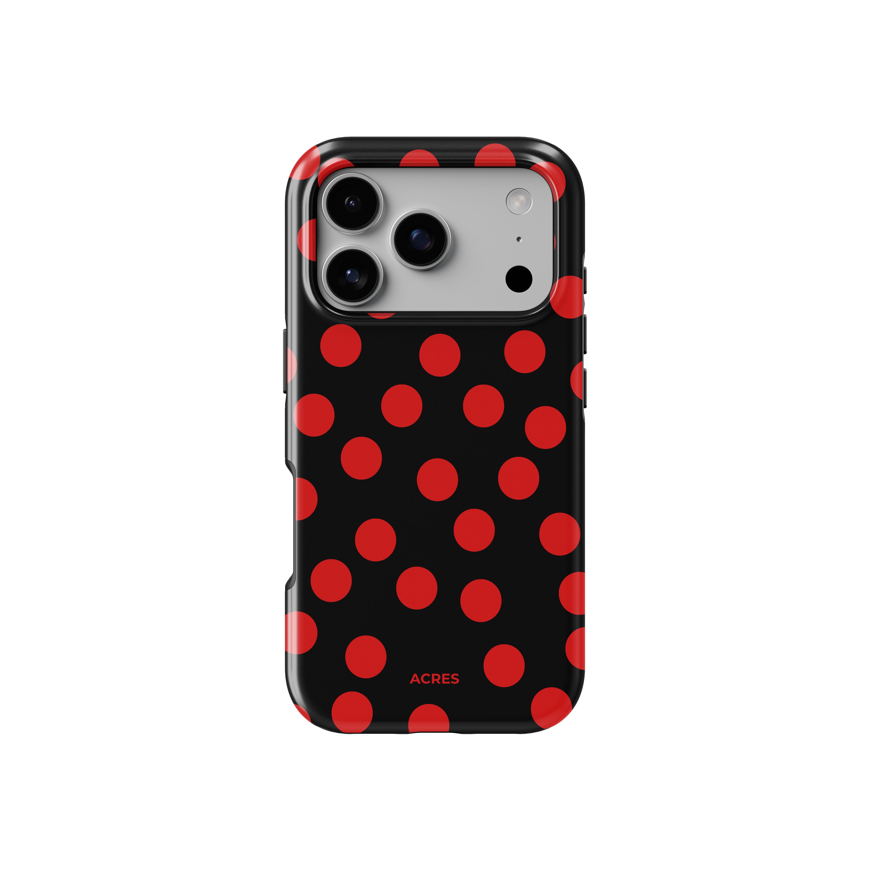 Black&Red Polka Baskılı Telefon Kılıfı