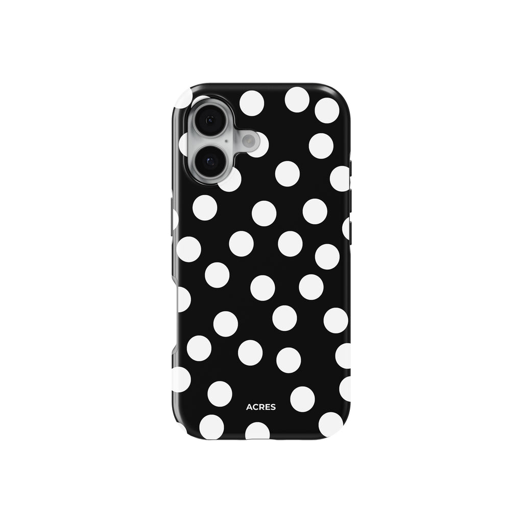 Black&White Polka Baskılı Telefon Kılıfı
