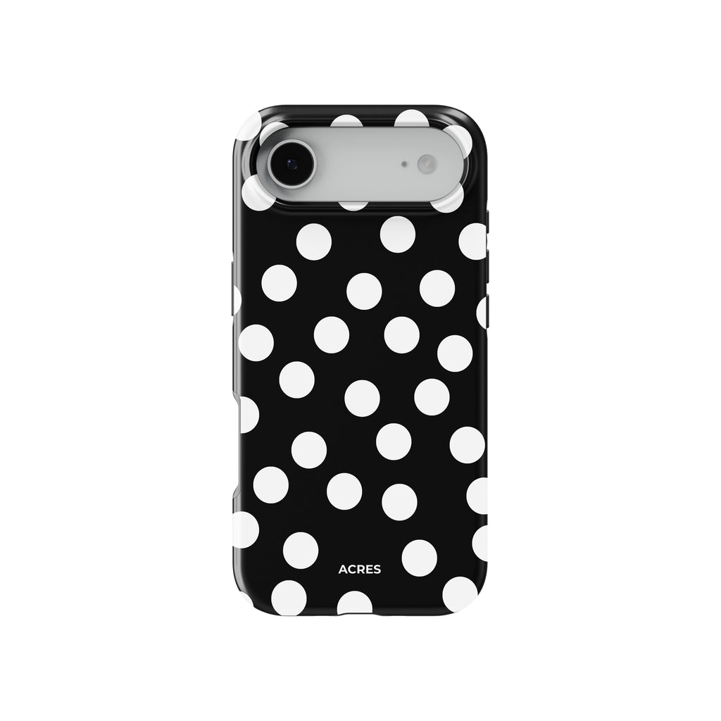 Black&White Polka Baskılı Telefon Kılıfı