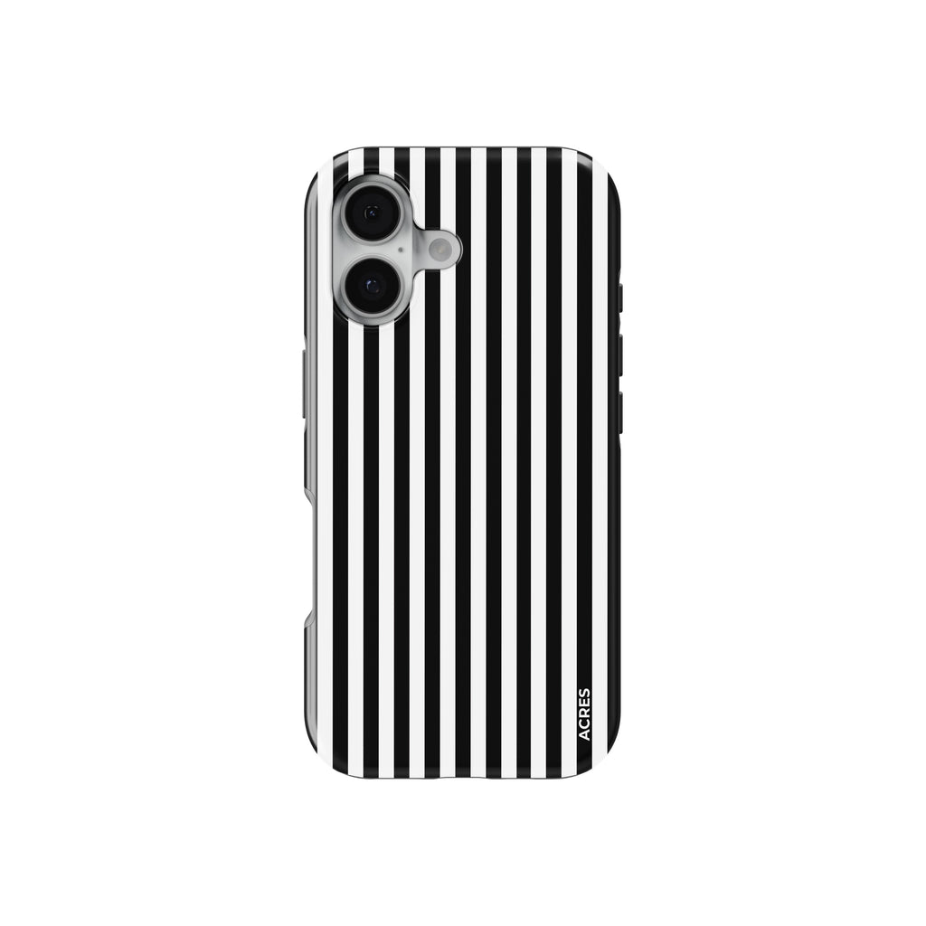 Black&White Stripes Baskılı Telefon Kılıfı