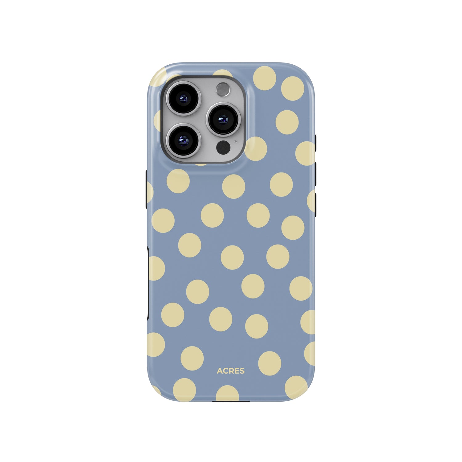 Blue&Yellow Polka Baskılı Telefon Kılıfı
