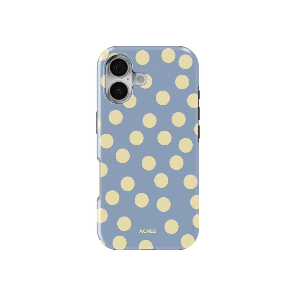 Blue&Yellow Polka Baskılı Telefon Kılıfı