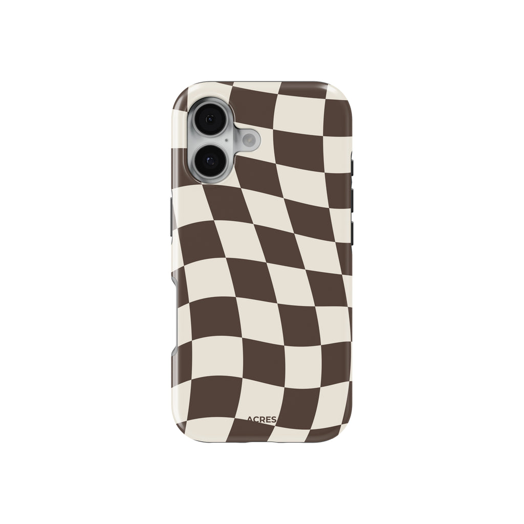 Brown Check Baskılı Telefon Kılıfı