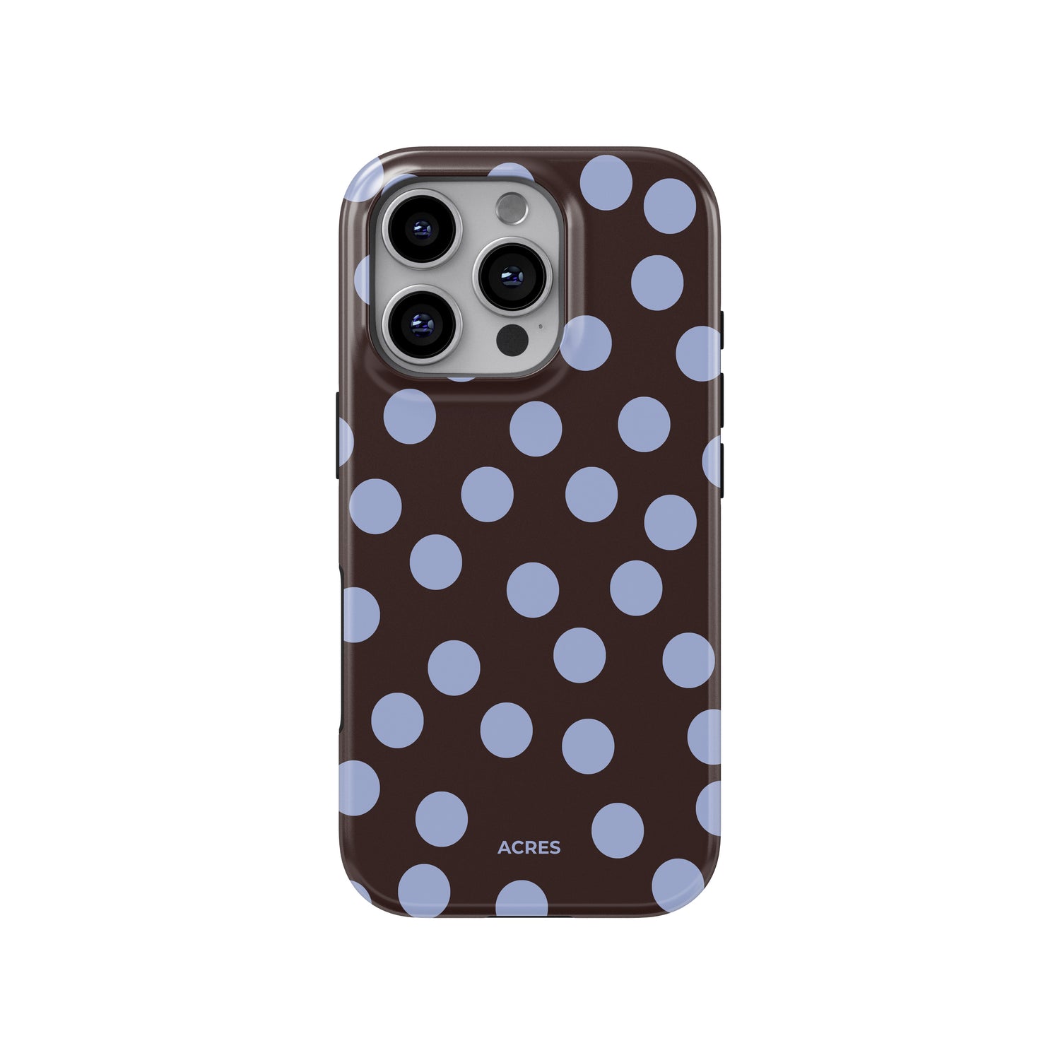 Brown&Blue Polka Baskılı Telefon Kılıfı