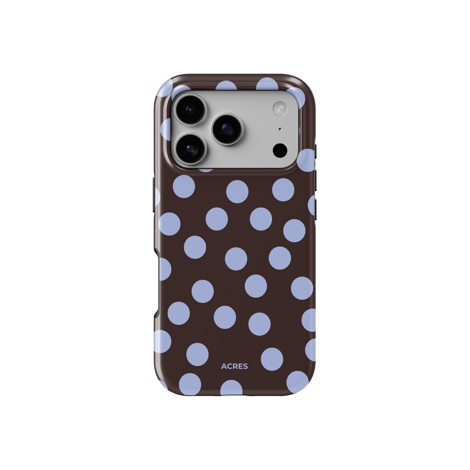 Brown&Blue Polka Baskılı Telefon Kılıfı