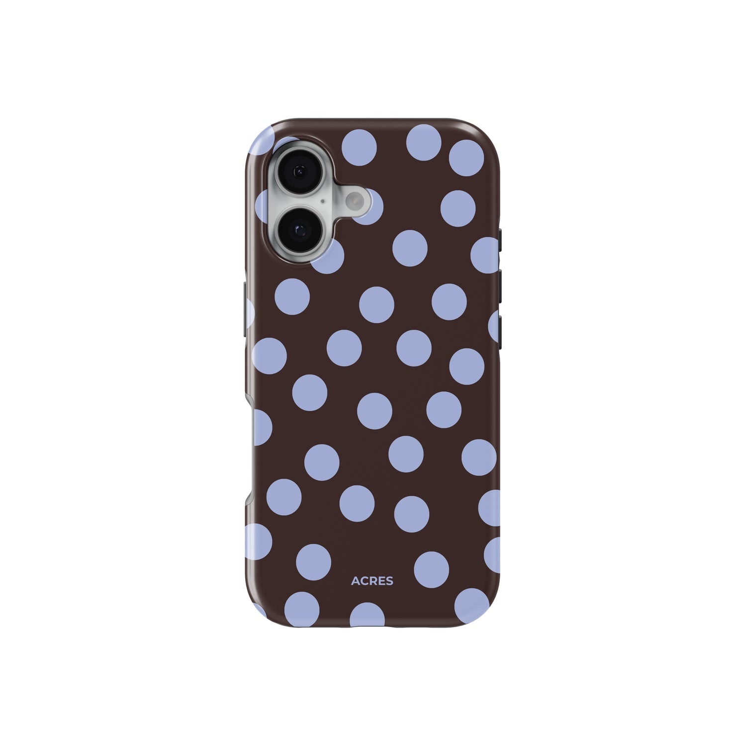 Brown&Blue Polka Baskılı Telefon Kılıfı
