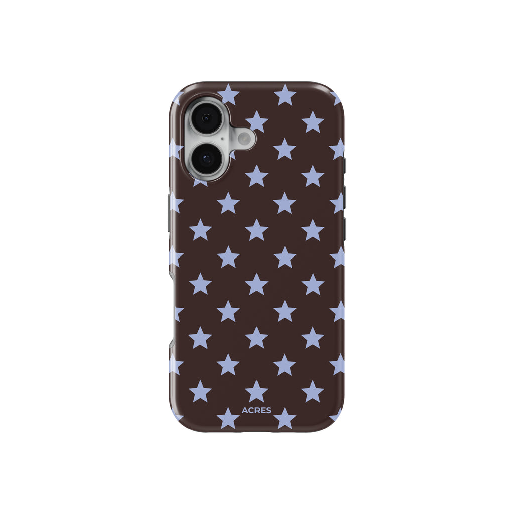 Brown&Blue Stars Baskılı Telefon Kılıfı