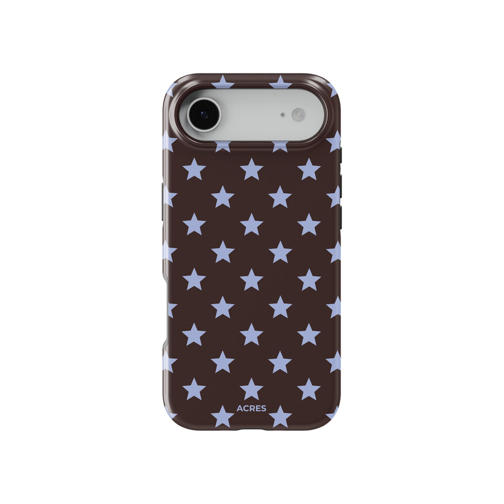 Brown&Blue Stars Baskılı Telefon Kılıfı