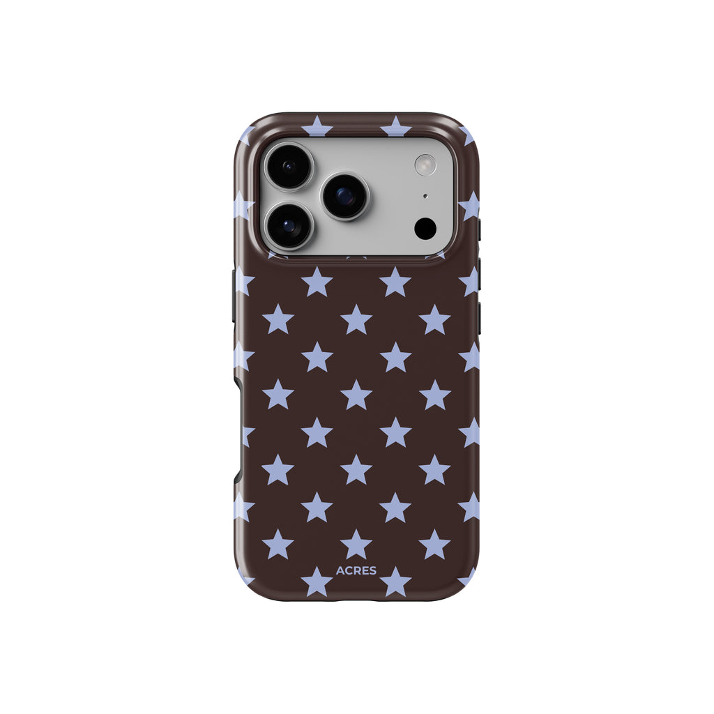 Brown&Blue Stars Baskılı Telefon Kılıfı