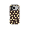 Brown&Yellow Polka Baskılı Telefon Kılıfı