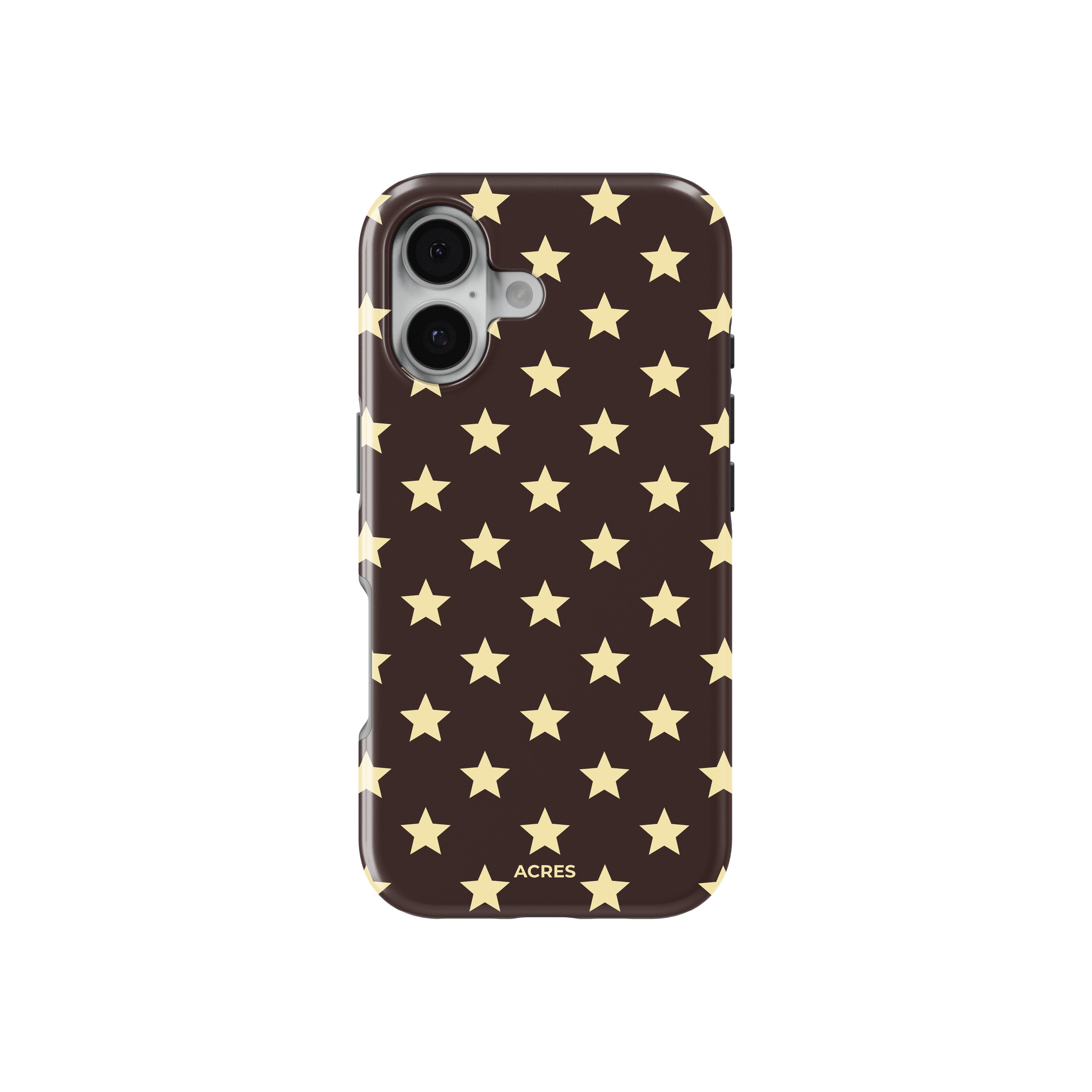 Brown&Yellow Stars Baskılı Telefon Kılıfı