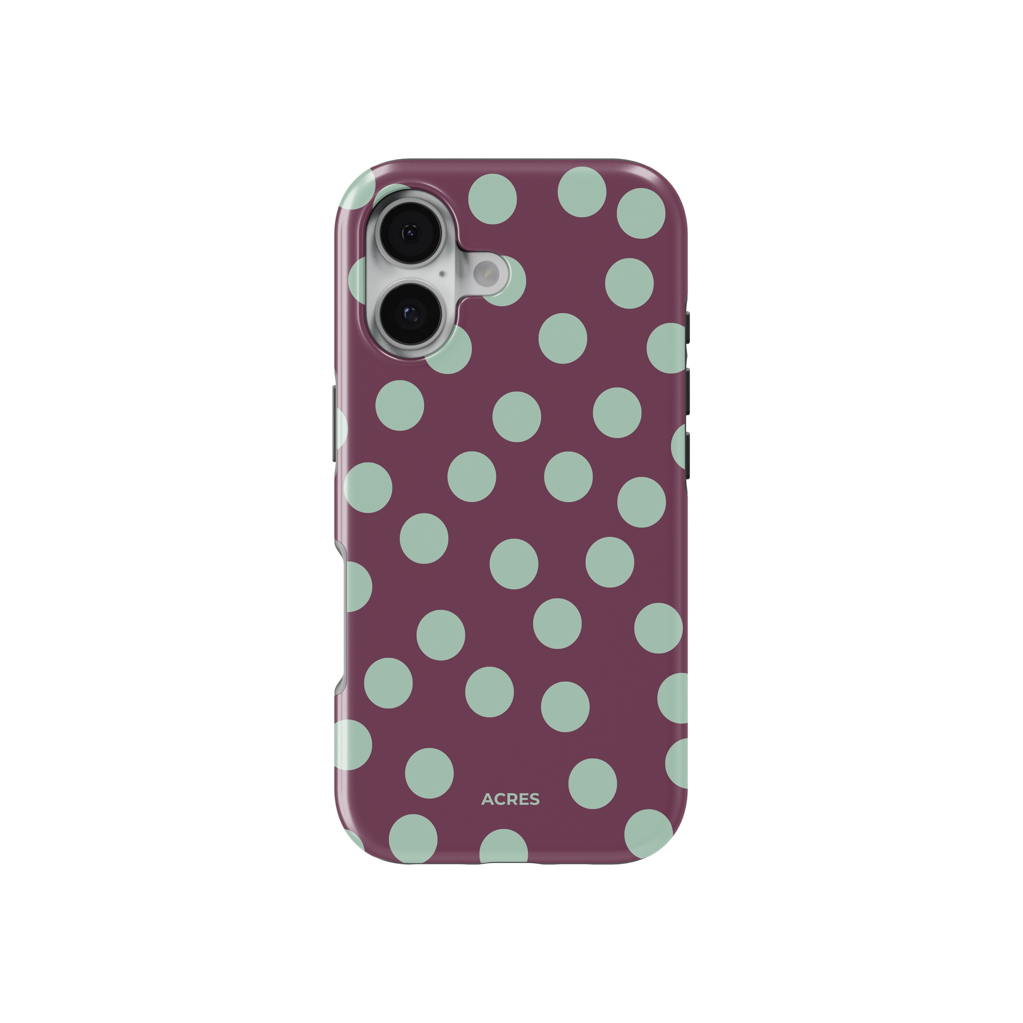 Mint Polka Baskılı Telefon Kılıfı