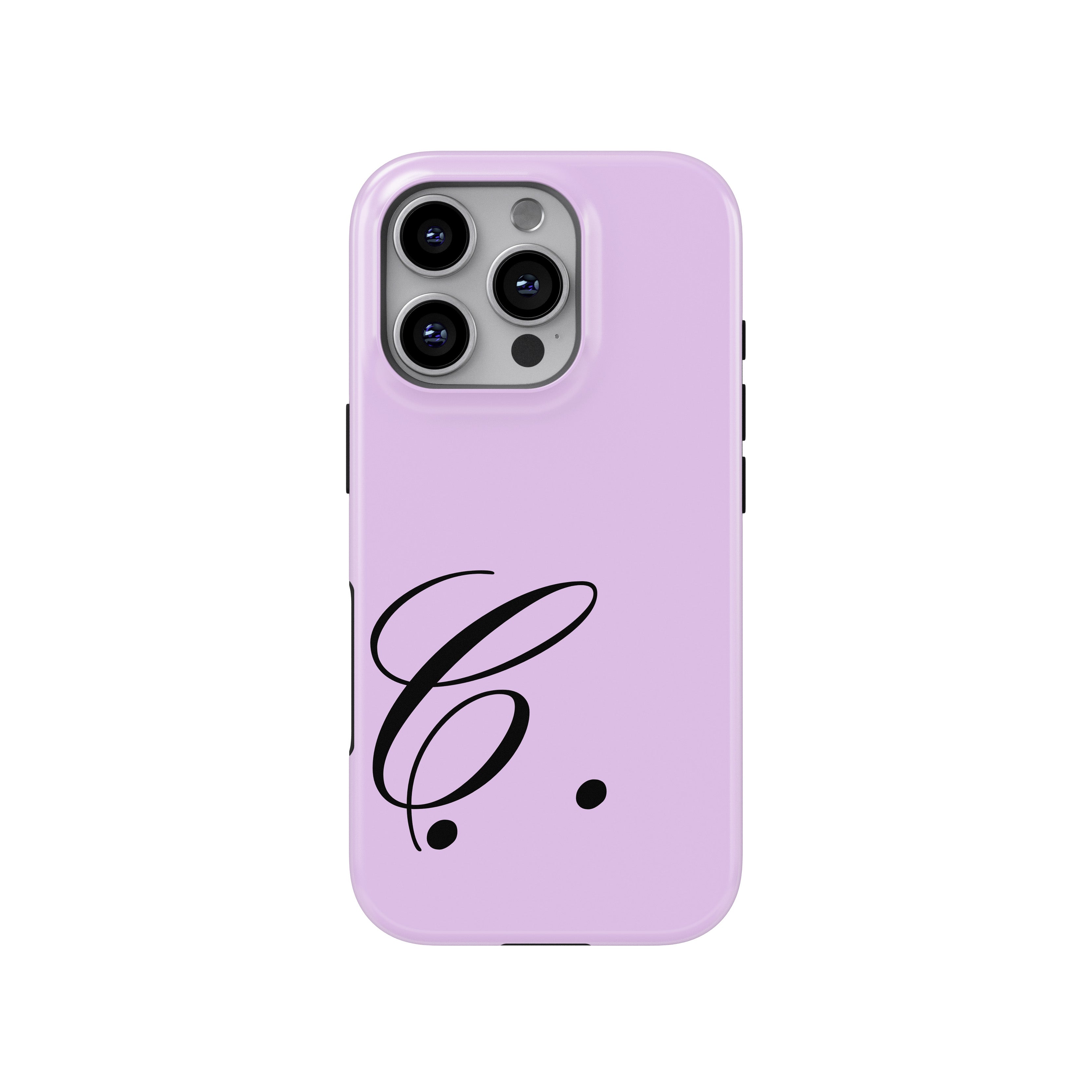 Ç Lavender Initial Baskılı Telefon Kılıfı