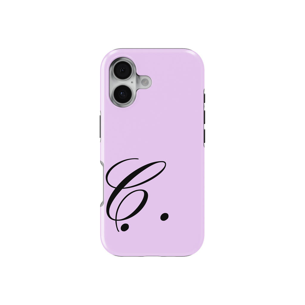 Ç Lavender Initial Baskılı Telefon Kılıfı