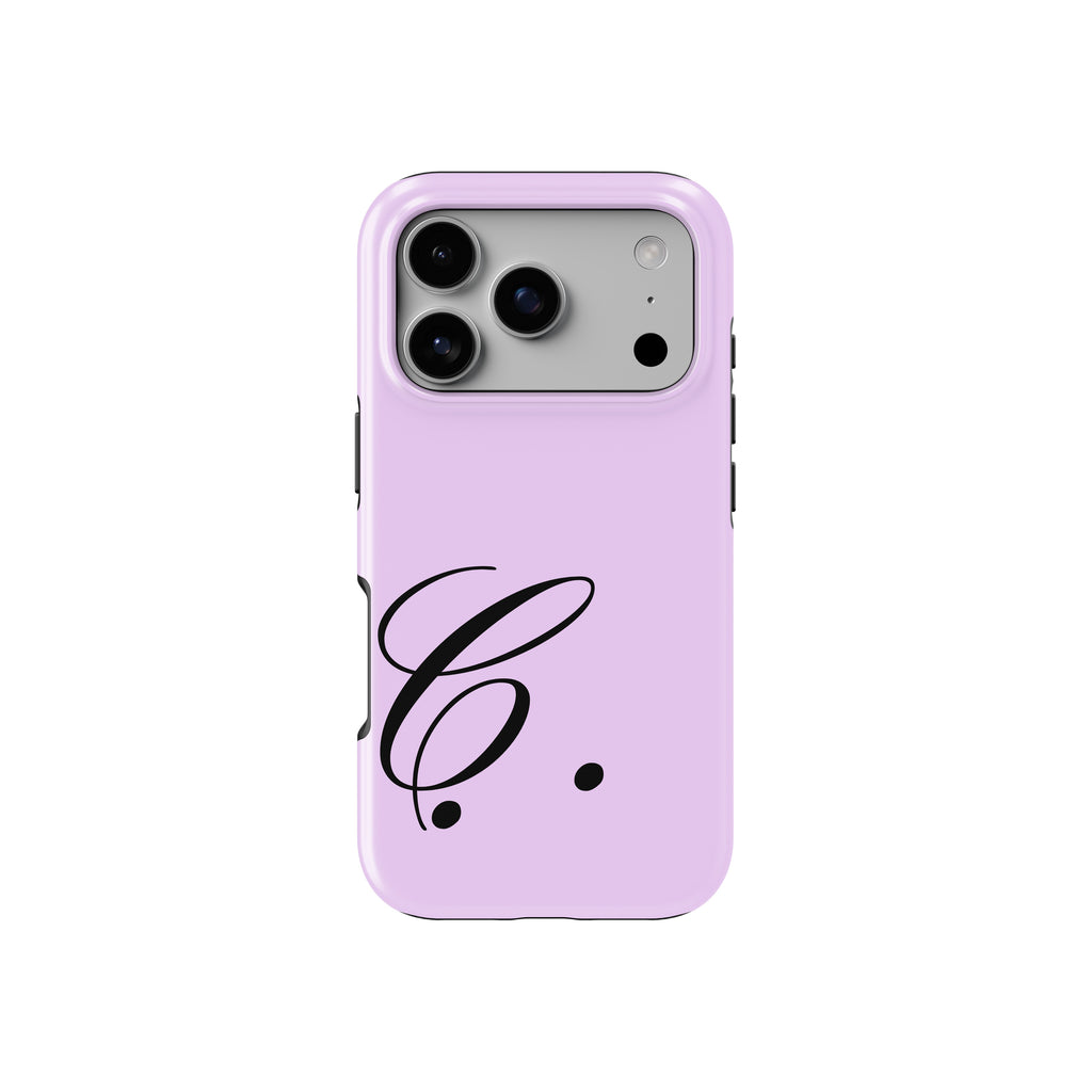 Ç Lavender Initial Baskılı Telefon Kılıfı
