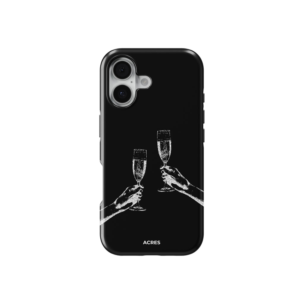 Cheers Siyah Baskılı Telefon Kılıfı