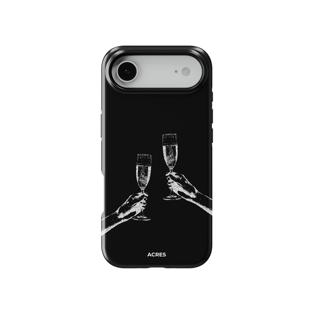Cheers Siyah Baskılı Telefon Kılıfı