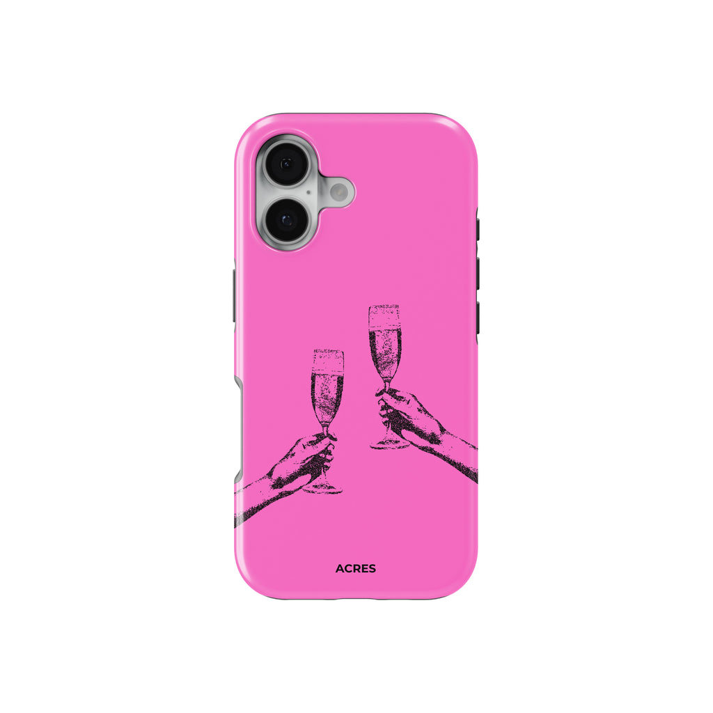 Cheers Pembe Baskılı Telefon Kılıfı