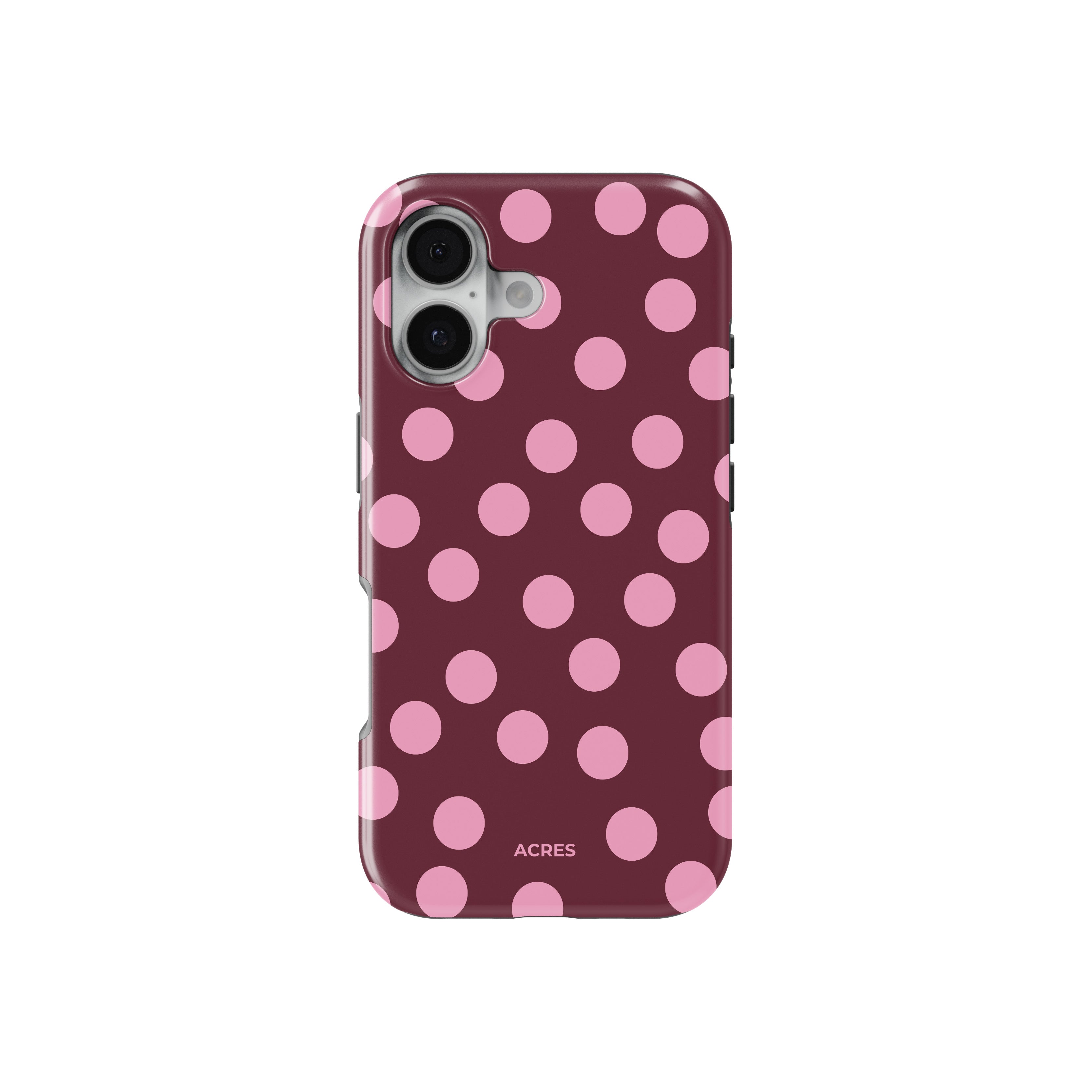 Cherry&Pink Polka Baskılı Telefon Kılıfı