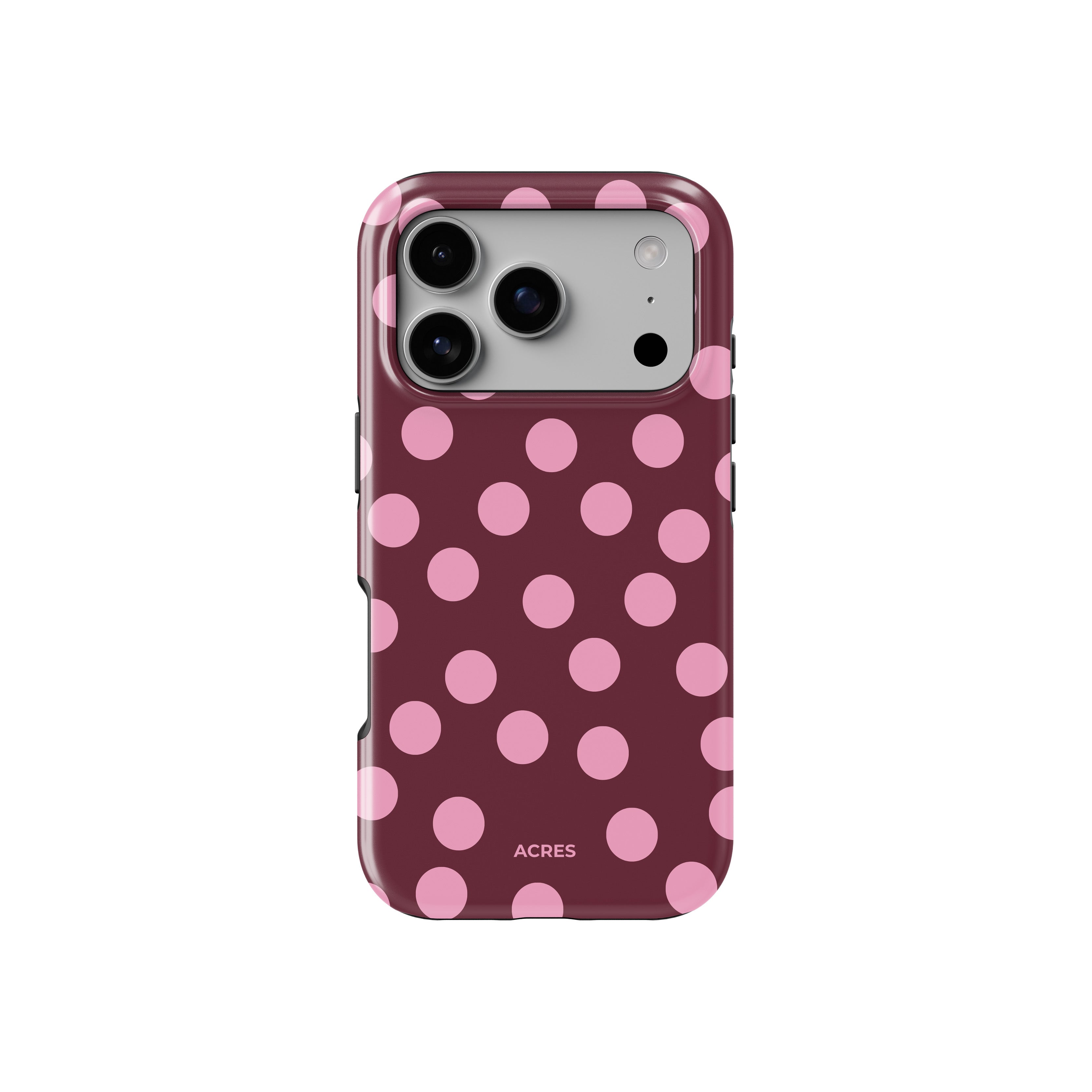 Cherry&Pink Polka Baskılı Telefon Kılıfı