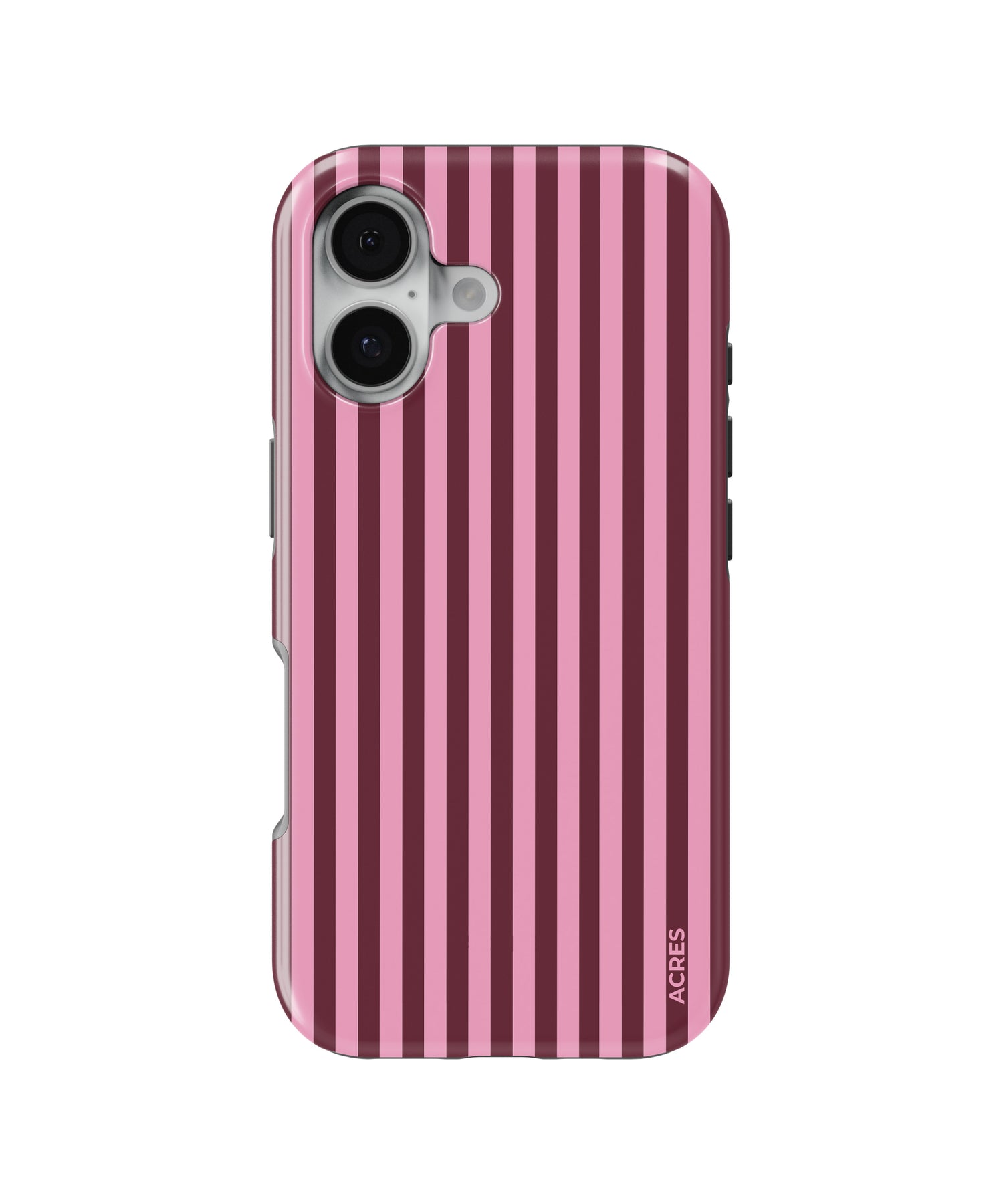 Cherry&Pink Stripes Baskılı Telefon Kılıfı
