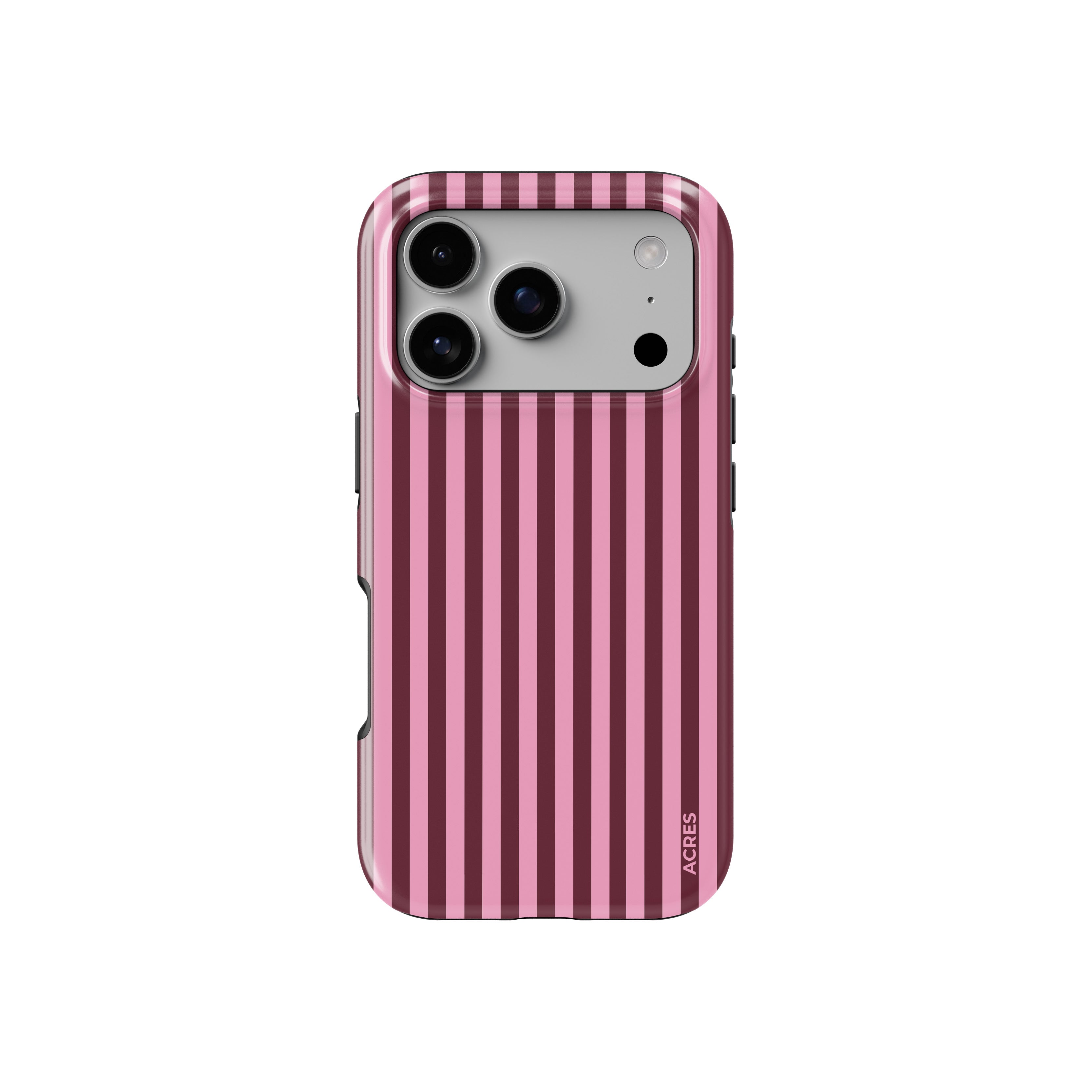 Cherry&Pink Stripes Baskılı Telefon Kılıfı