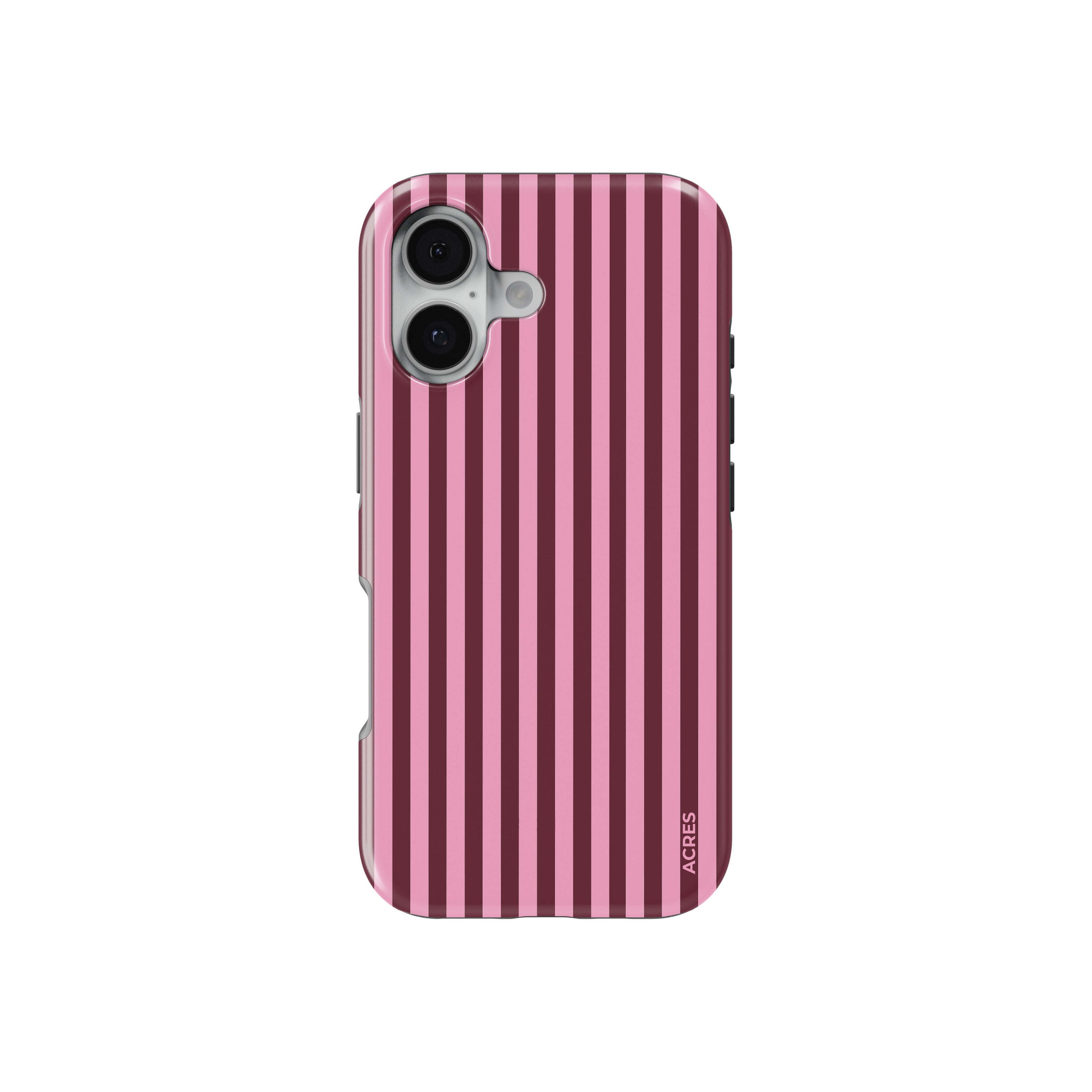 Cherry&Pink Stripes Baskılı Telefon Kılıfı