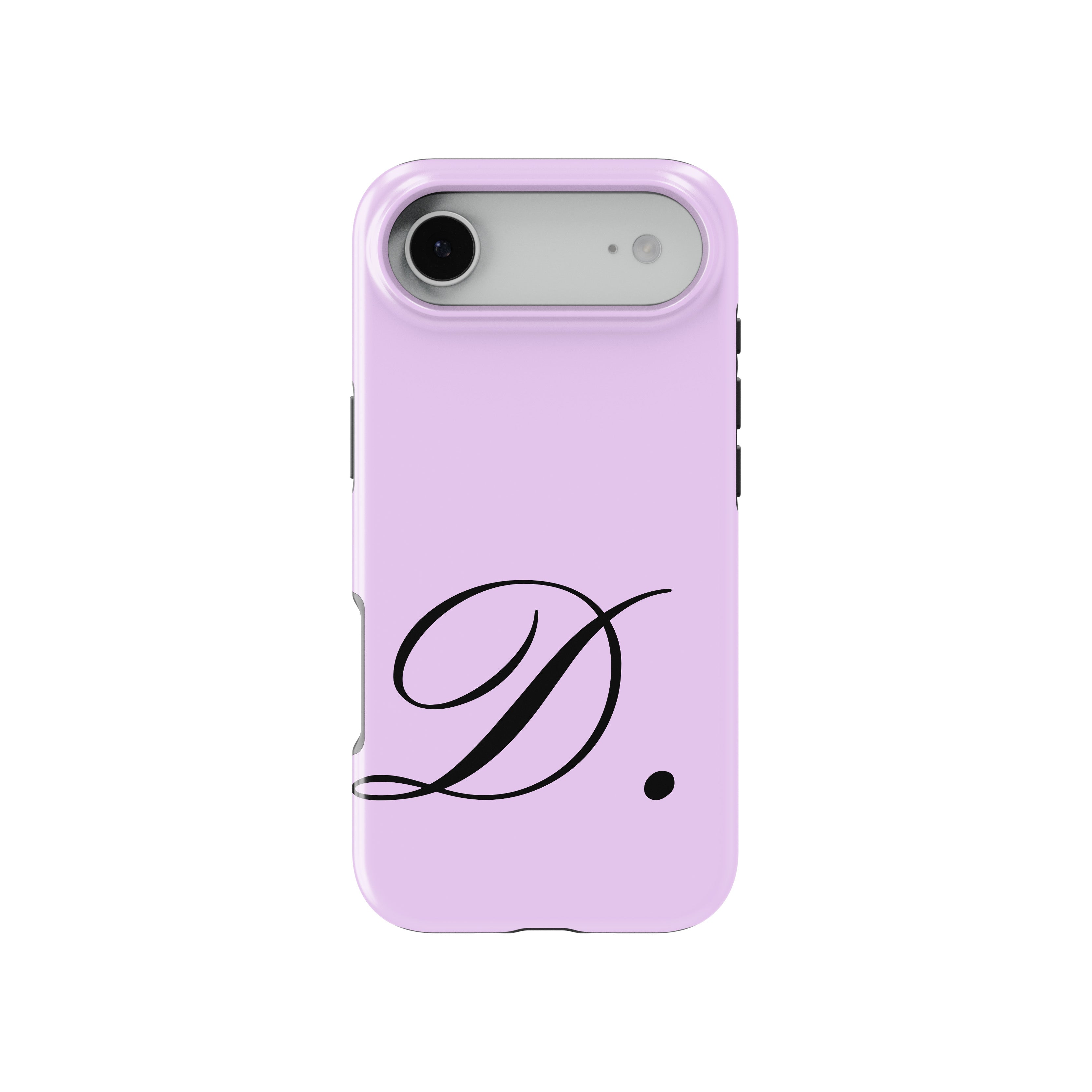 D Lavender Initial Baskılı Telefon Kılıfı