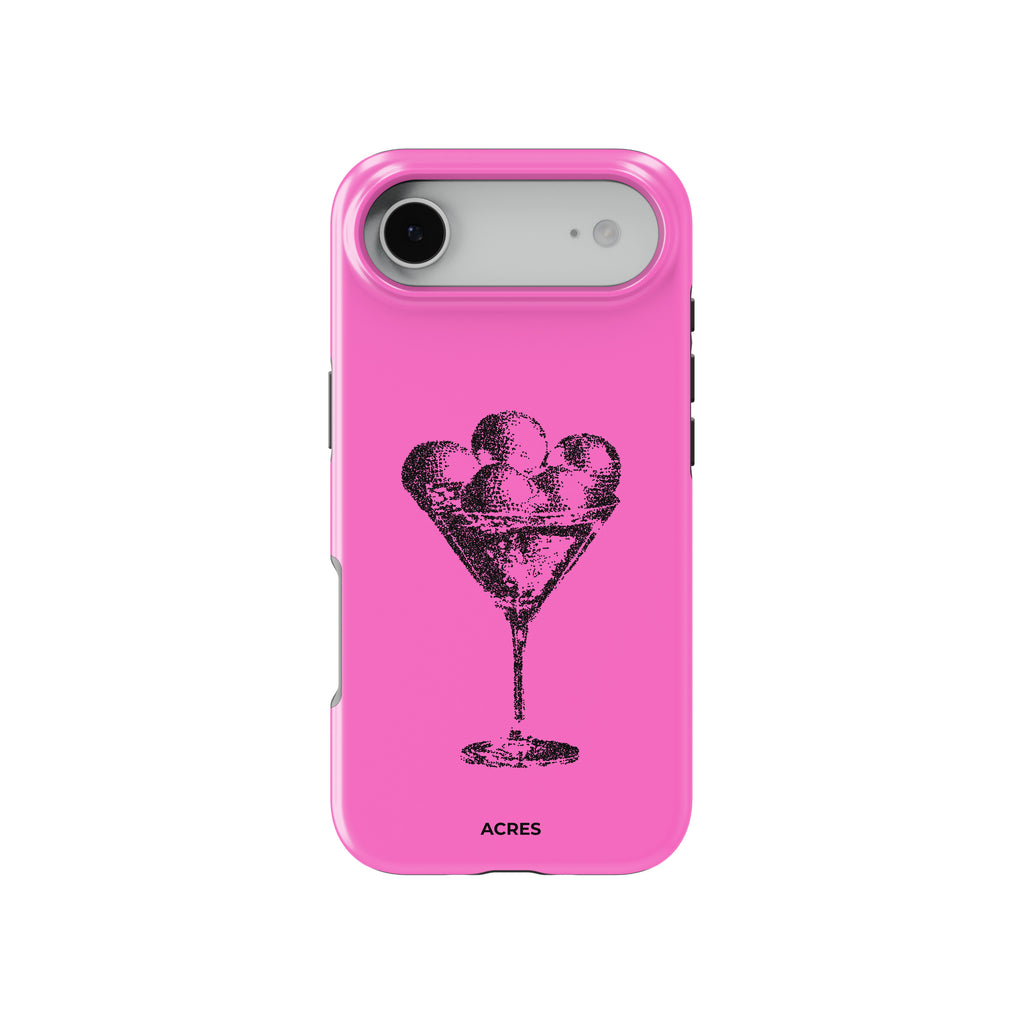 Disco Glass Pembe Baskılı Telefon Kılıfı