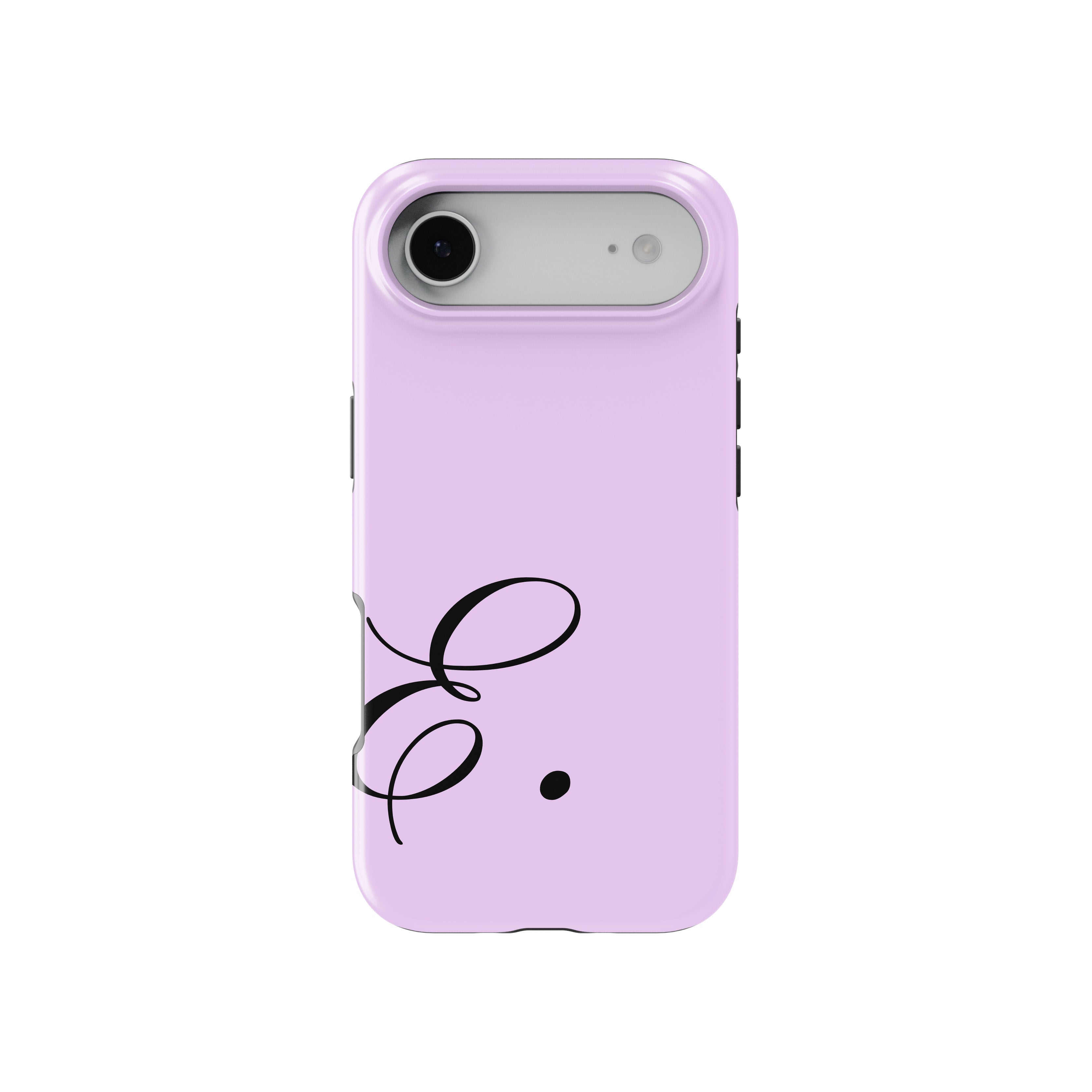 E Lavender Initial Baskılı Telefon Kılıfı