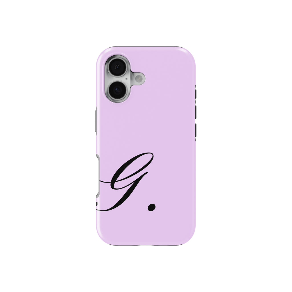 G Lavender Initial Baskılı Telefon Kılıfı