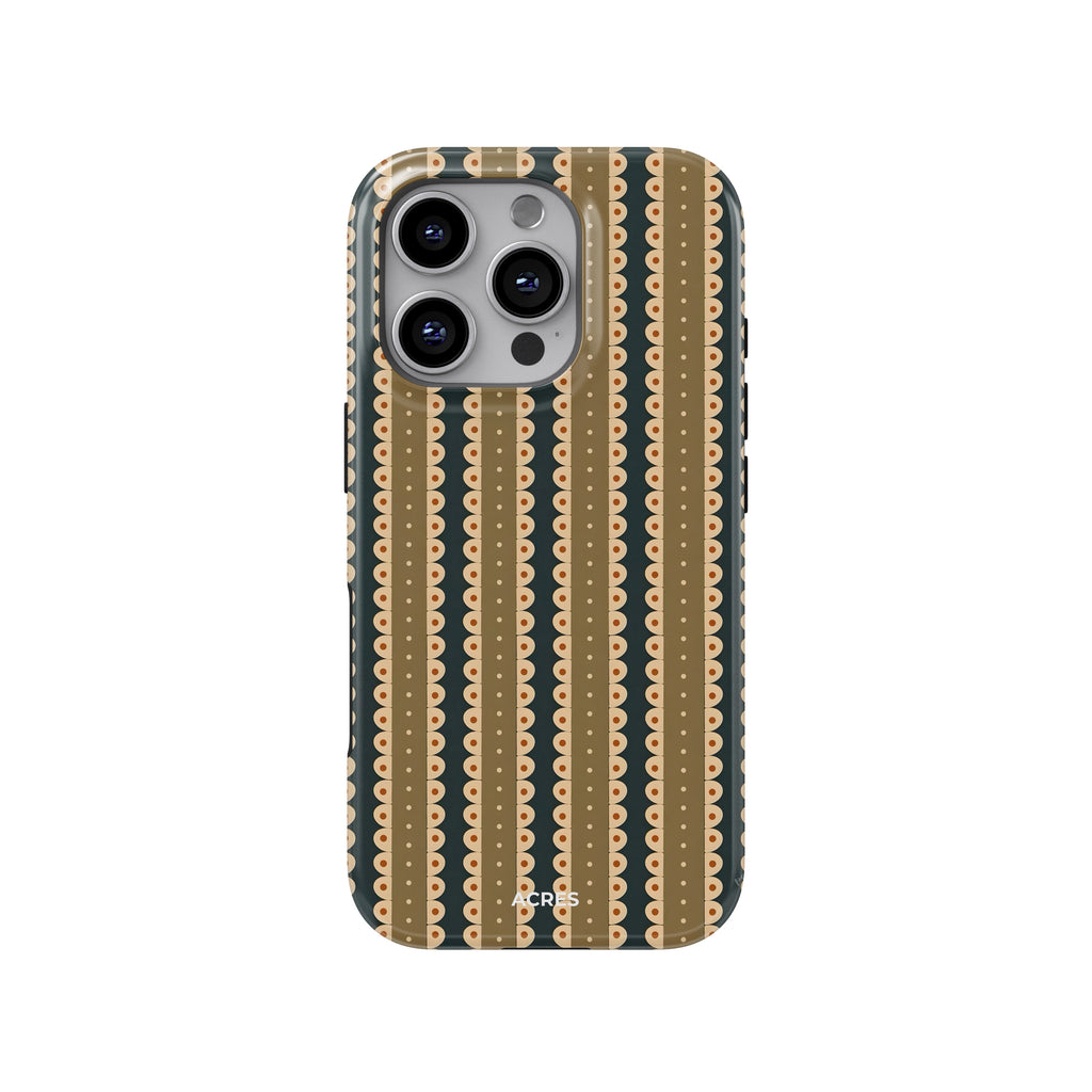 Green Bubble Stripes Baskılı Telefon Kılıfı