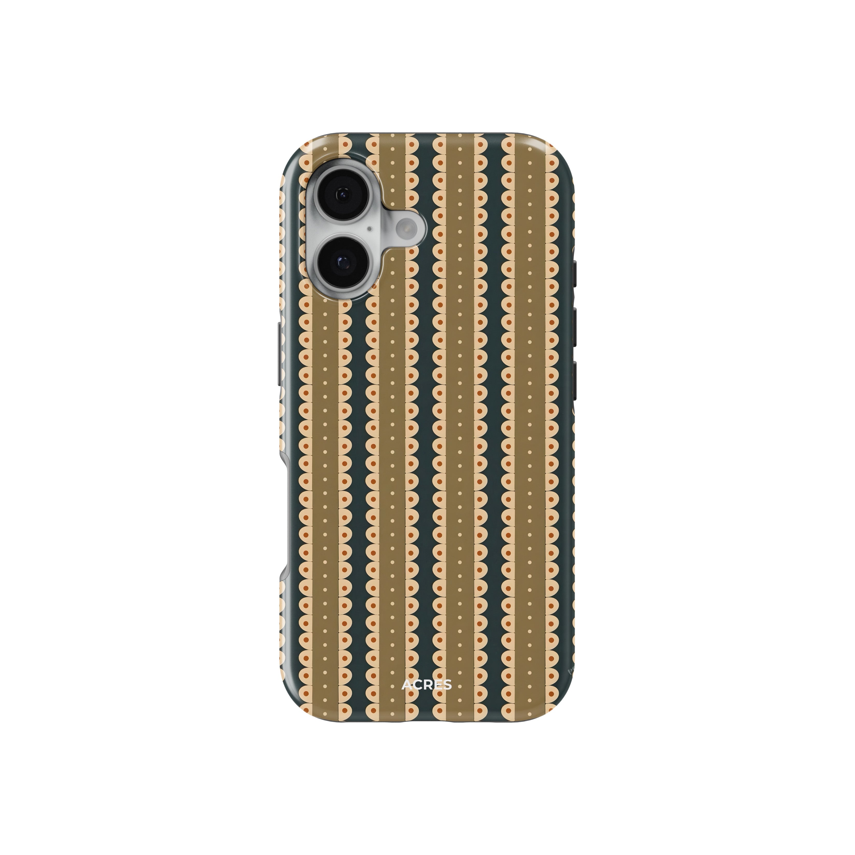 Green Bubble Stripes Baskılı Telefon Kılıfı