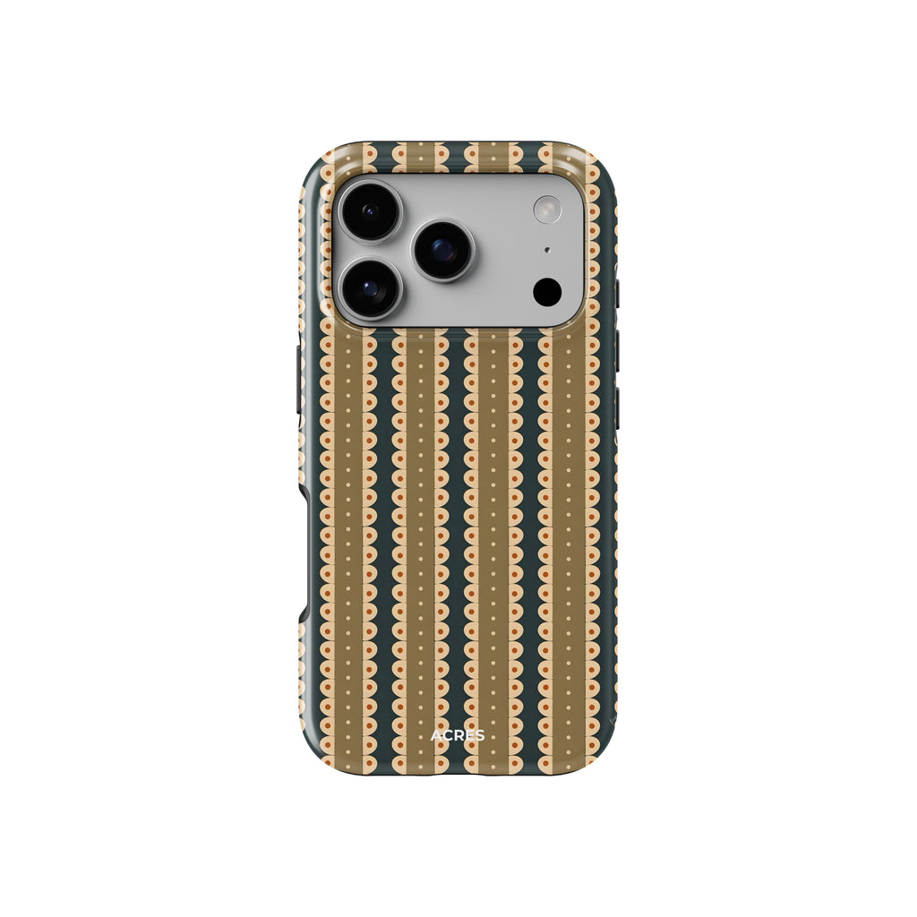 Green Bubble Stripes Baskılı Telefon Kılıfı
