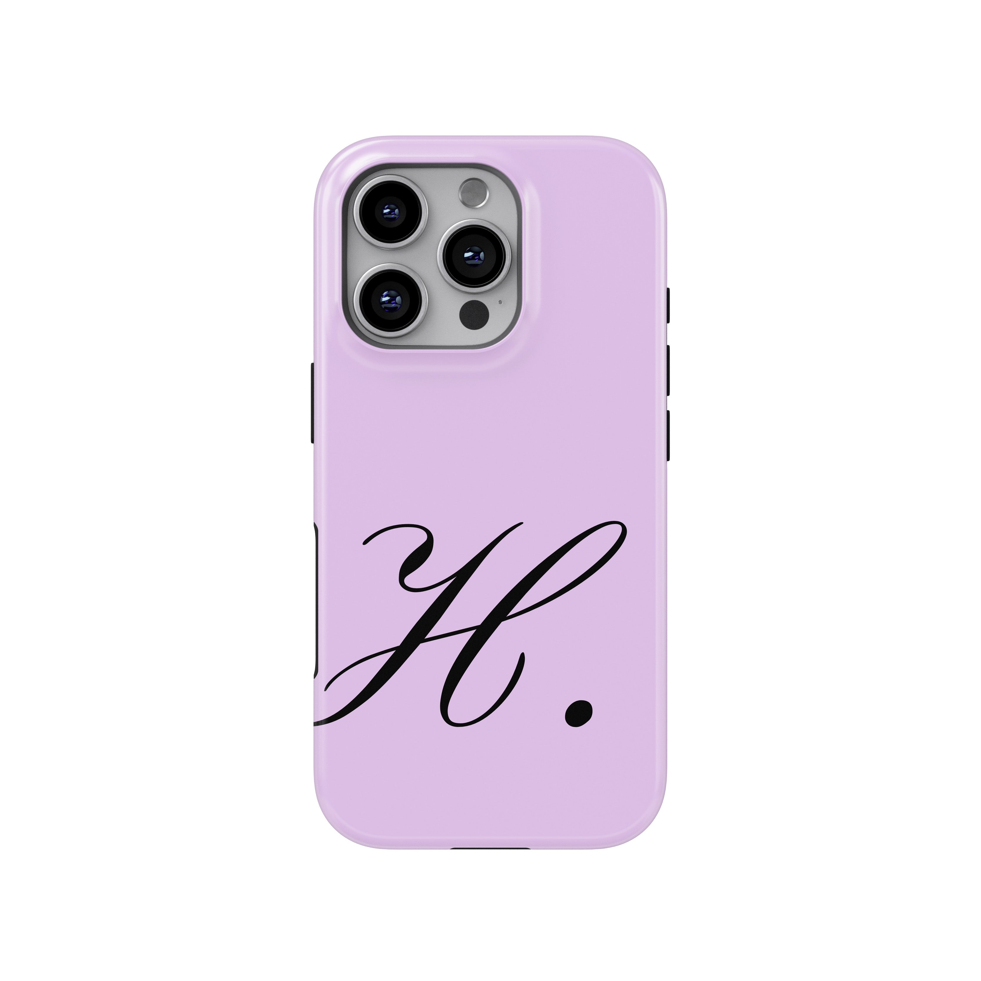 H Lavender Initial Baskılı Telefon Kılıfı