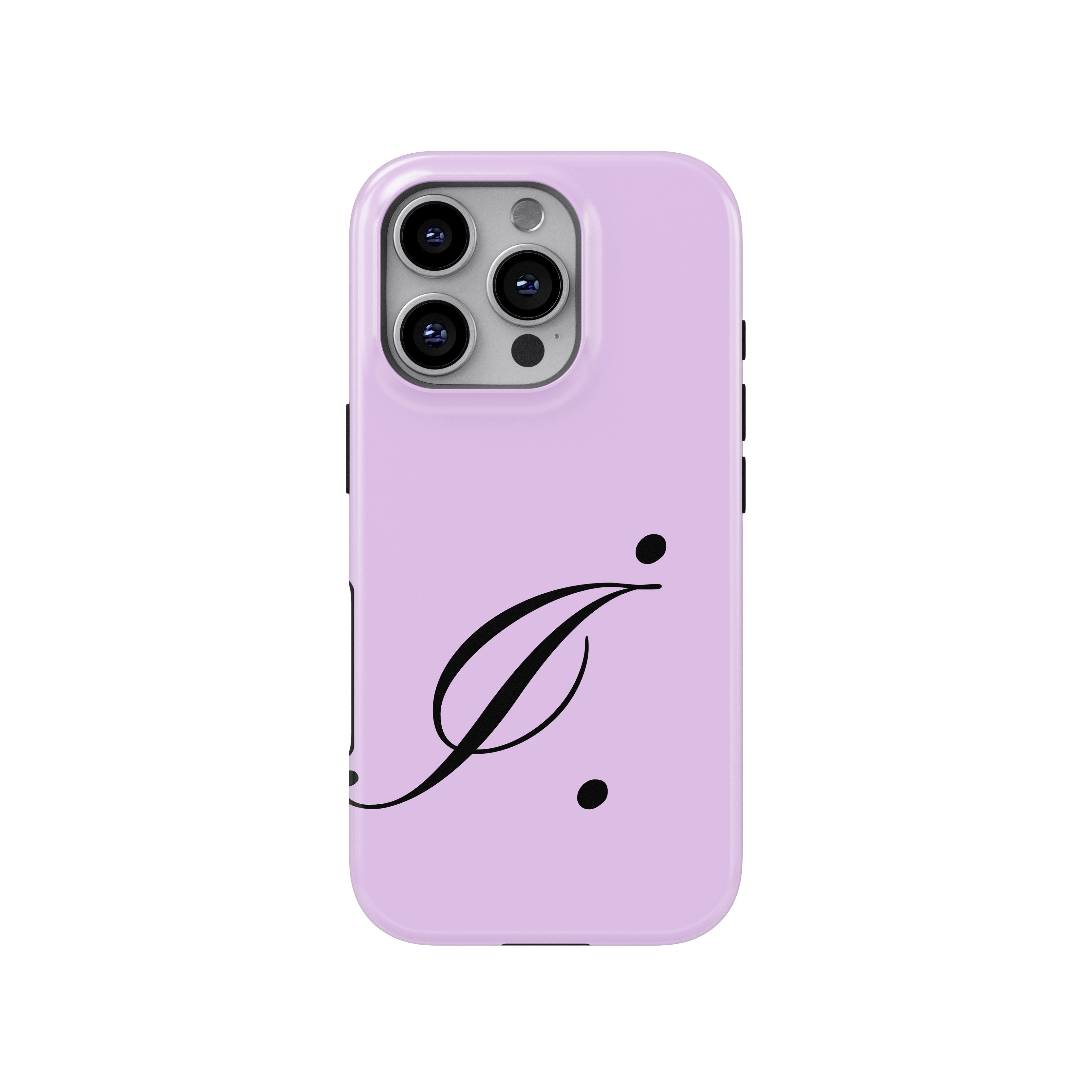 İ Lavender Initial Baskılı Telefon Kılıfı