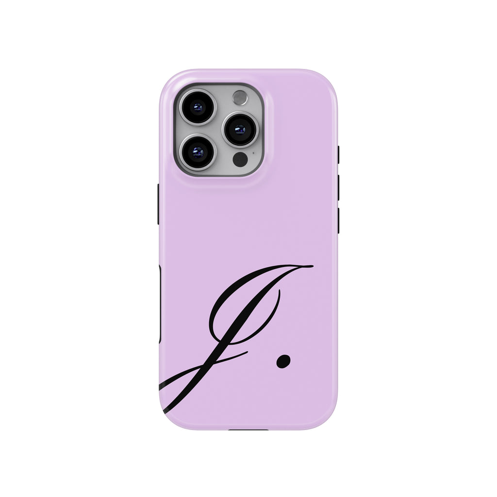 J Lavender Initial Baskılı Telefon Kılıfı