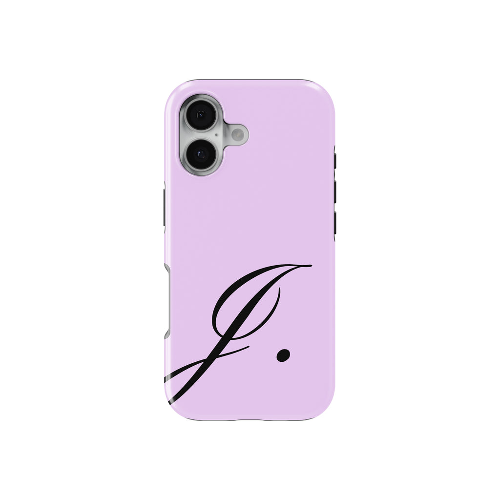 J Lavender Initial Baskılı Telefon Kılıfı