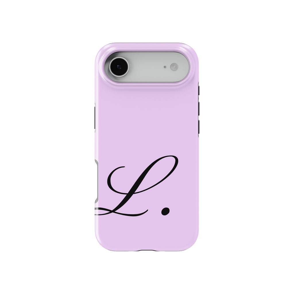 L Lavender Initial Baskılı Telefon Kılıfı
