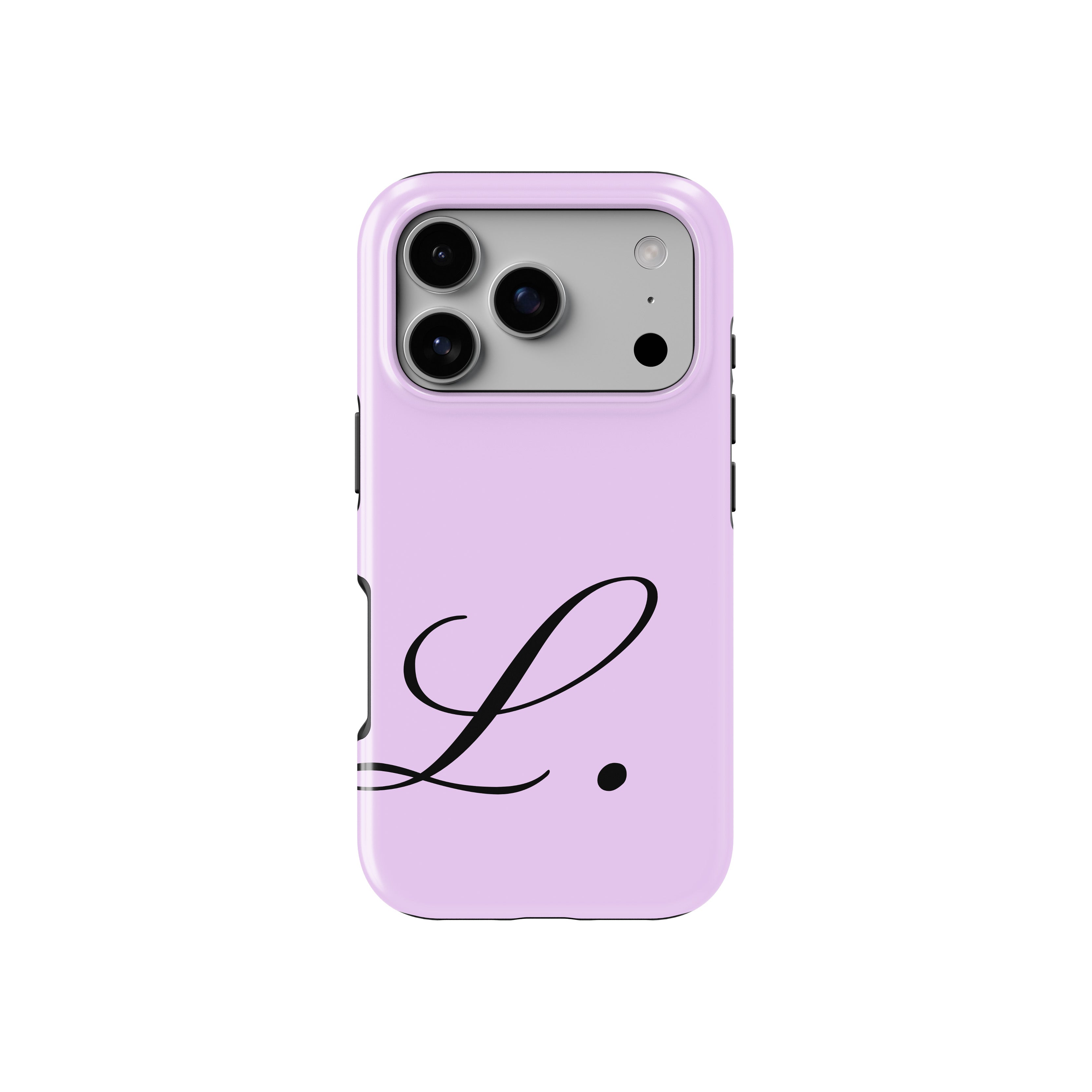 L Lavender Initial Baskılı Telefon Kılıfı