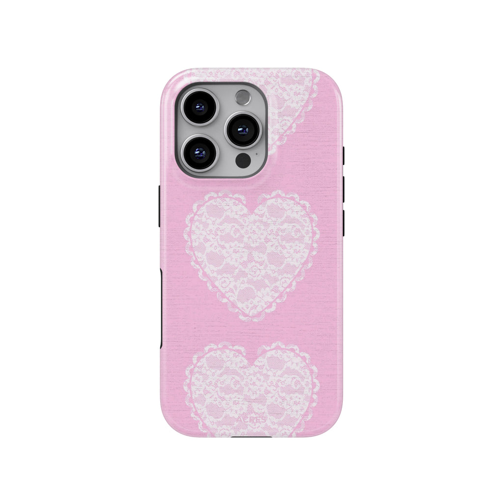 Lace Hearts Baskılı Telefon Kılıfı