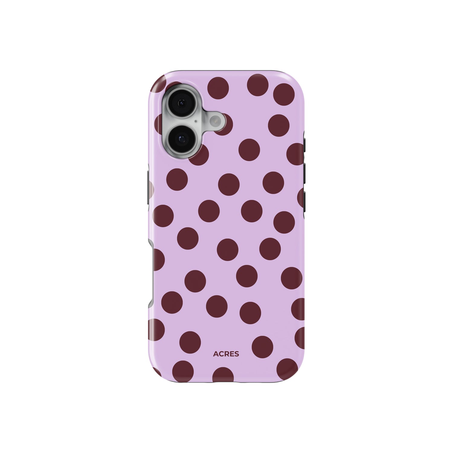 Lavender&Burgundy Polka Baskılı Telefon Kılıfı